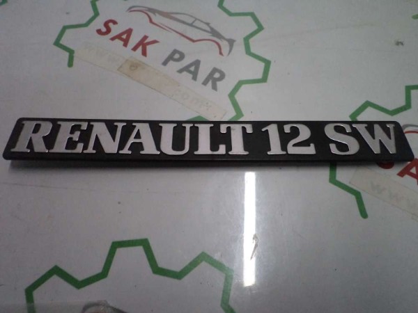 Renault R12 SW Arka Yazı Monogram Ambalajsız Ürün Orj 7202188568 YP (AE132)