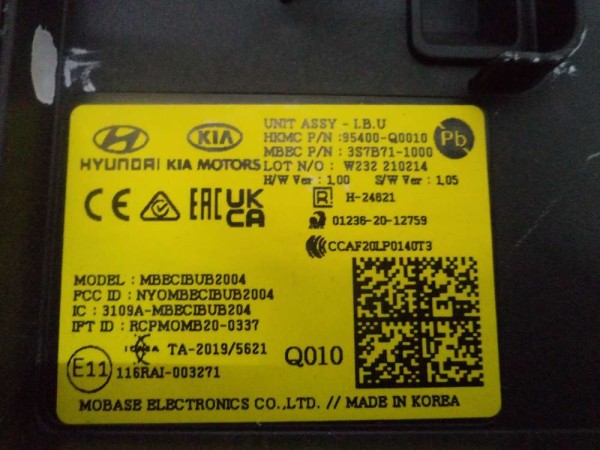 Hyundai İ20 Elektronik Kontrol Ünitesi Modülü Beyni Orj 95400-Q0010 SP YP (DB128)