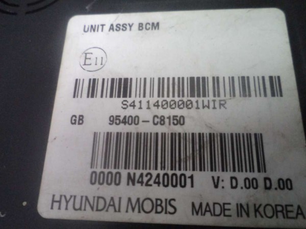 Hyundai İ20 RHD BCM Kontrol Ünitesi Beyni Modülü Orj 95400-C8150 CP (DB12-12)