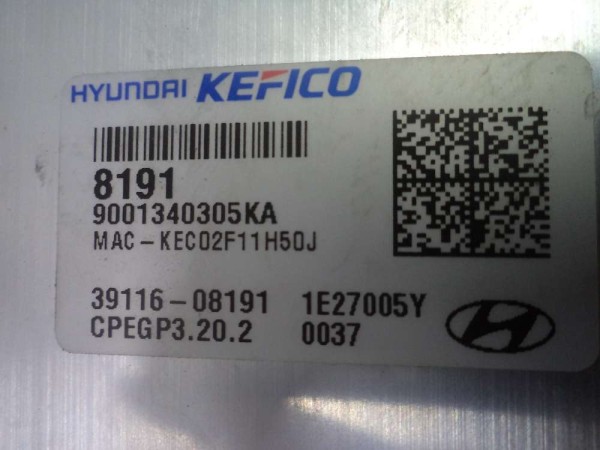 Hyundai İ10 Motor Beyni Modülü ECU Orj 39116-08191 SP YP (DE139)