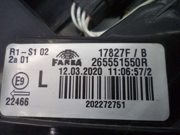 Renault Clio 5 Sol Dış Stop Lambası CP 265551550R (AD110-BC122)