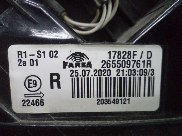 Renault Clio 5 Sağ Dış Stop Lambası CP 265509761R (AD110)