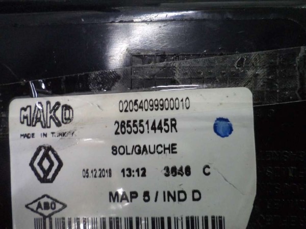 Renault Clio 4 SW Sol Dış Stop CP 265551445R (AD110)