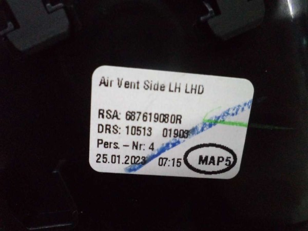 Renault Clio 5 Sol Havalandırma Kalorifer Izgarası Orjinal 687619080R YP