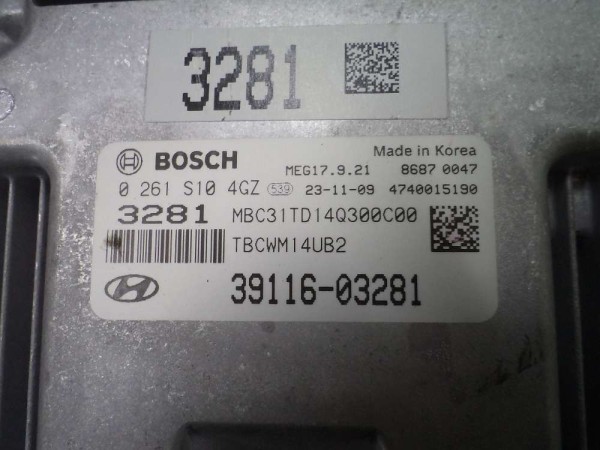 Hyundai İ20 Bayon Motor Beyni Modülü Orj 39116-03281 SP YP (DE139)