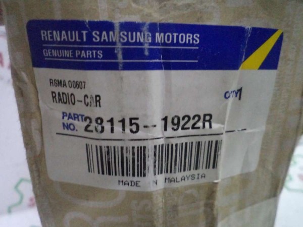 Renault Koleos CD Çalar Teyp Orjinal Sıfır 281151922R YP (GI120)