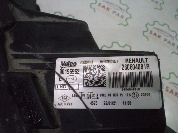 Renault Megane 5 Sol Far Led  Orj 260604081R CP HP (EC120)