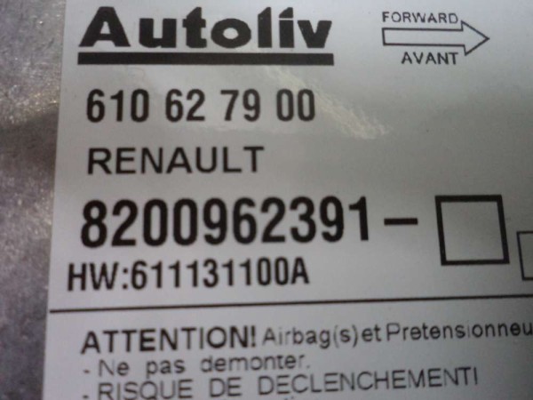 Renault Megane 2 Hava Yastığı Airbag Modülü Beyni 8200962391 610627900 Amb Orj YP (DE131)