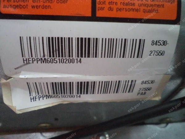 Hyundai Coupe Yolcu Hava Yastığı Airbag Orj 84530-27550 CP (BD123)