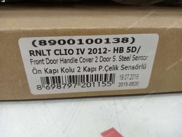 Renault Clio 4 Ön Kapı Nikelaj Krom Kaplama Eller Serbest 8900100138 YP (FA120)