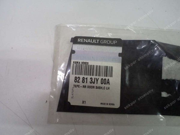 Renault Koleos 2 Sol Arka Kapı Arka Direk Etiketi Sticker 82813JY00A YP (DC127)